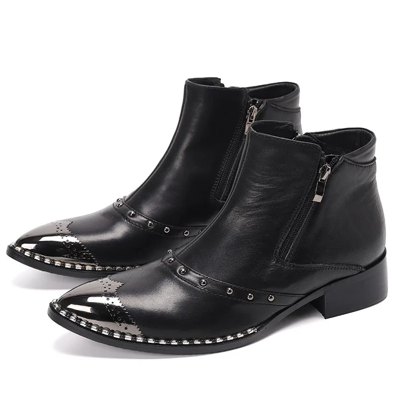 Autumn Winter Mens Ankle Military Boots Red Studded Genuine Leather Dress Party Formal Shoes Men Motorcycle Zapatos
Autumn Winter Mens Ankle Military Boots Red Studded Genuine Leather Dress Party Formal Shoes Men Motorcycle Zapatos