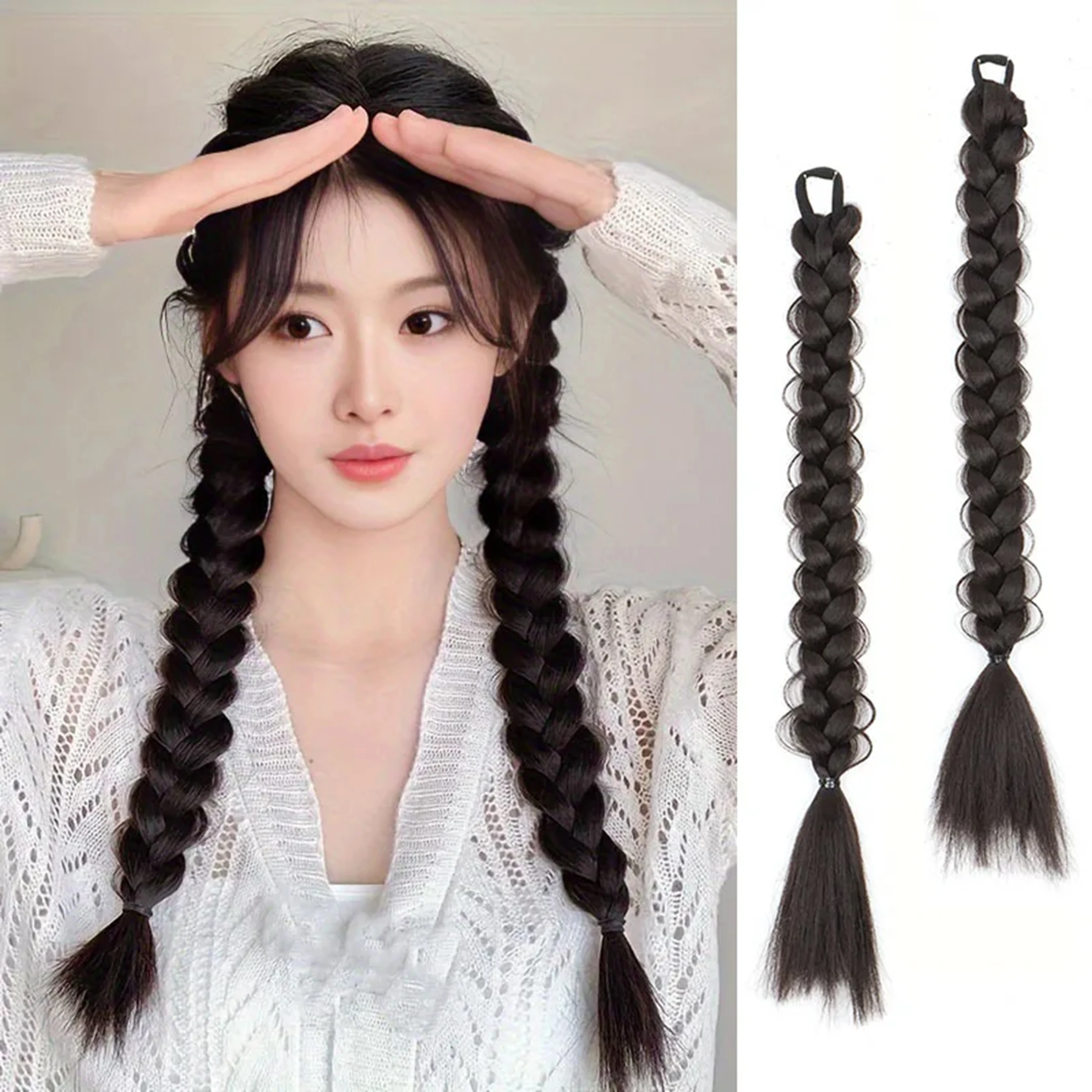 Synthetic Long Claw Clip On Bow Braid Ponytail Hair Extensions Heat Resistant Pony Tail Hair piece For Women Daily Party
Synthetic Long Claw Clip On Bow Braid Ponytail Hair Extensions Heat Resistant Pony Tail Hair piece For Women Daily Party