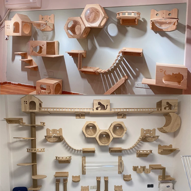 Floating Cat Wall Shelves Wall Hammock Climbing Shelves Wood Cat Steps Beds Wall Mounted Cat Shelf Eco-freindly Wooden Carton
Floating Cat Wall Shelves Wall Hammock Climbing Shelves Wood Cat Steps Beds Wall Mounted Cat Shelf Eco-freindly Wooden Carton
