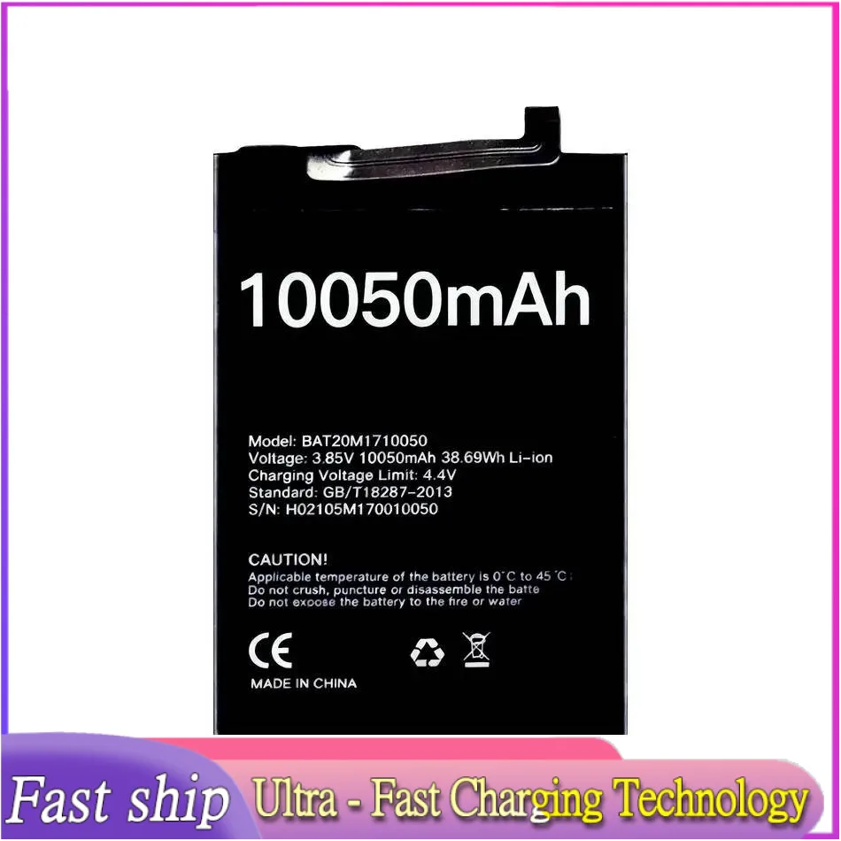 Mobile Phone Battery BAT20M1710050 For Doogee S59 Pro 10050Mah Reliable Power
Mobile Phone Battery BAT20M1710050 For Doogee S59 Pro 10050Mah Reliable Power
