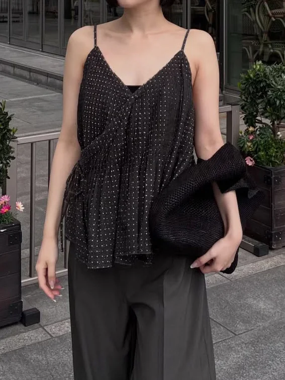 Summer Vacation Polka Dot Gauze Women's Top And Skirt Set Cotton V-Neck Moisture Wicking Medium Length Button Closure
Summer Vacation Polka Dot Gauze Women's Top And Skirt Set Cotton V-Neck Moisture Wicking Medium Length Button Closure