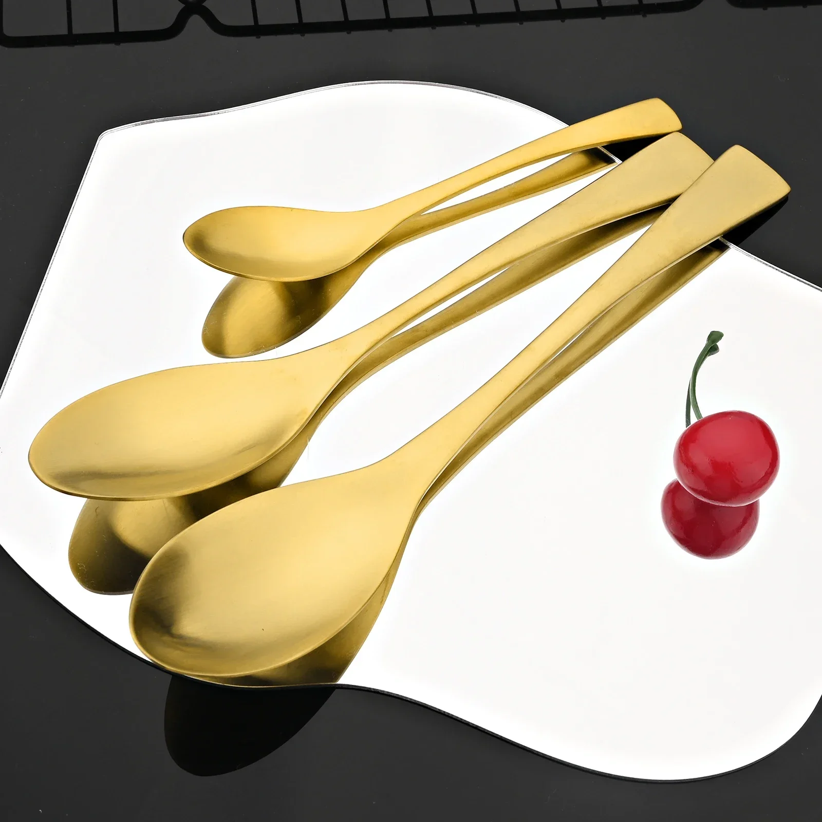 7Pcs Matte Dinnerware Set Stainless Steel Kitchen Cutlery Set Gold Steak Knife Forks Spoons Flatware Luxury Restaurant Tableware
7Pcs Matte Dinnerware Set Stainless Steel Kitchen Cutlery Set Gold Steak Knife Forks Spoons Flatware Luxury Restaurant Tableware