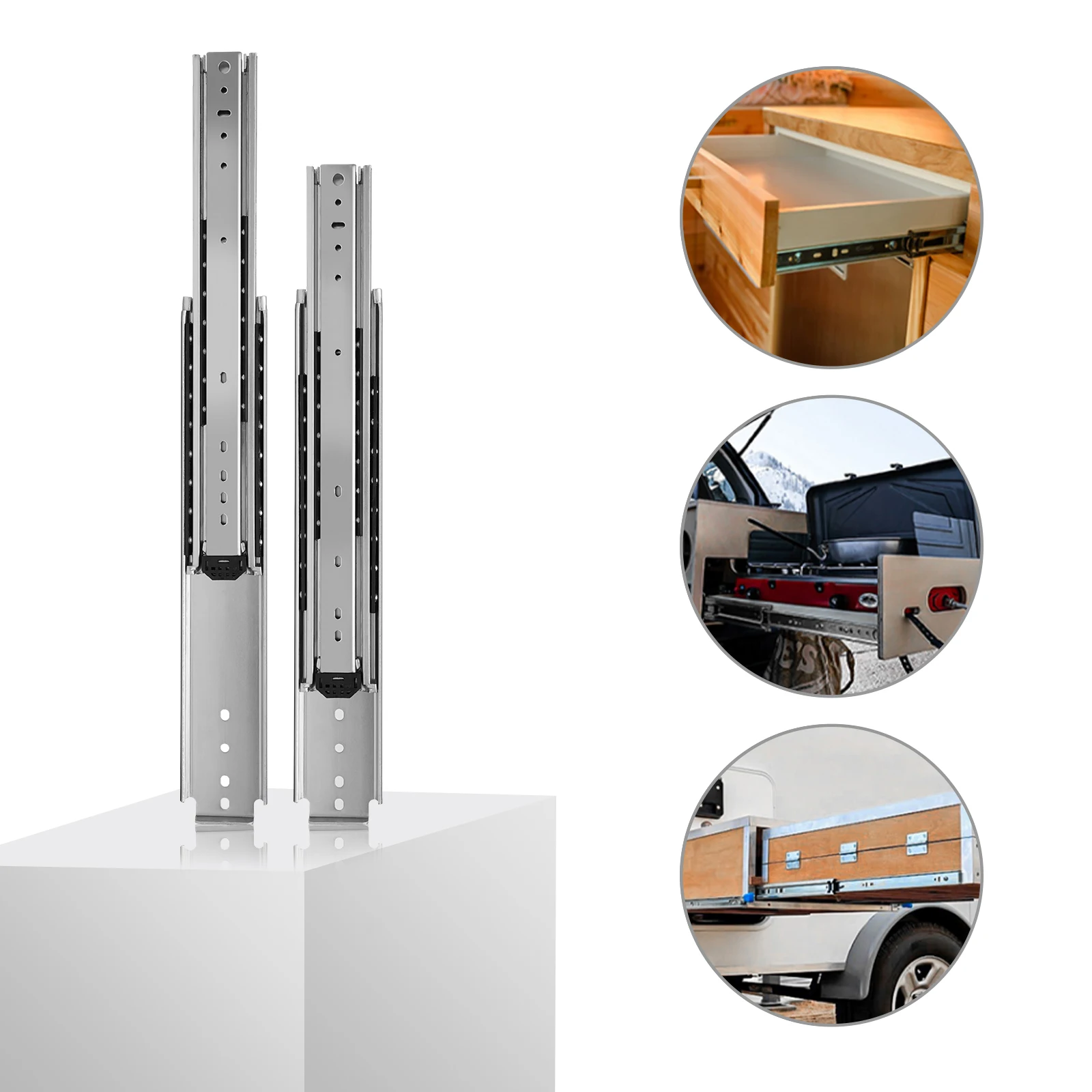 Heavy Duty Drawer Slides 56 Inch Full Extension Ball Bearing Industrial Drawer Slides 3 Section Drawer Tracks and Runners
Heavy Duty Drawer Slides 56 Inch Full Extension Ball Bearing Industrial Drawer Slides 3 Section Drawer Tracks and Runners