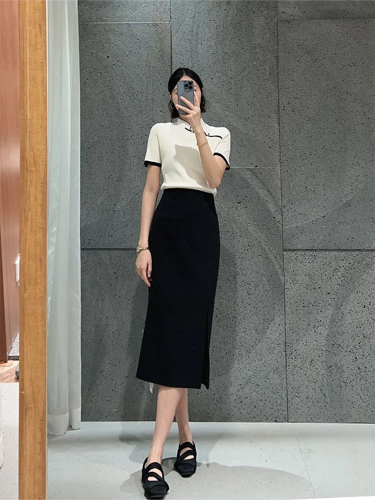 Юбка-миди Ele с высокой талией и прямым вырезом для женщин, удобная для поездок на работу, одношаговый дизайн, утягивающее платье из смеси полиуретана
Юбка-миди Ele с высокой талией и прямым вырезом для женщин, удобная для поездок на работу, одношаговый дизайн, утягивающее платье из смеси полиуретана