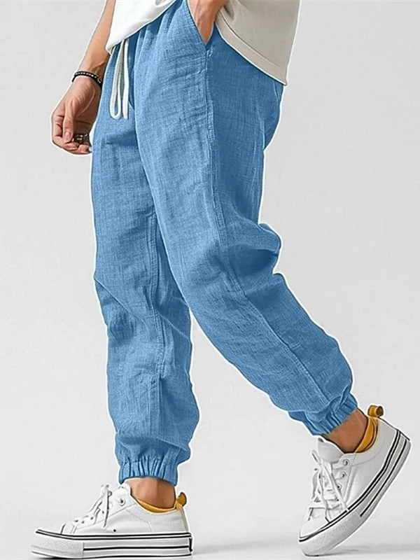 Comfortable Cotton Linen Straight Leg Pants Breathable Cuffed Casual Trousers Men's mid Waist Classic Linen Cotton Blend
Comfortable Cotton Linen Straight Leg Pants Breathable Cuffed Casual Trousers Men's mid Waist Classic Linen Cotton Blend