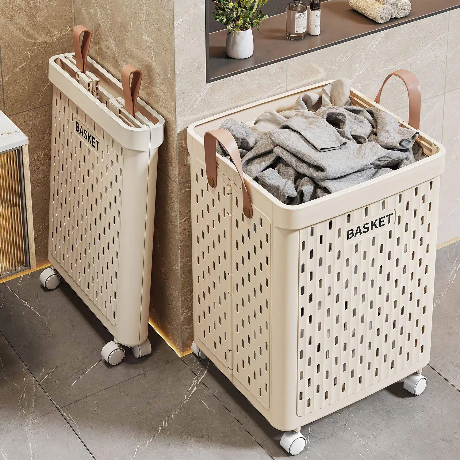 Large Capacity Laundry Hamper Foldable Clothes Storage Basket Bathroom Clothes Storage Box Dirty Laundry Basket Organizer
Large Capacity Laundry Hamper Foldable Clothes Storage Basket Bathroom Clothes Storage Box Dirty Laundry Basket Organizer