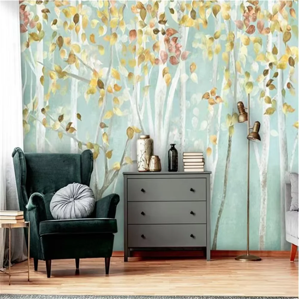 Пользовательские скандинавские абстрактные обои с березовым лесом для гостиной, ТВ-фон, пейзажные обои, диван, настенное покрытие на заказ
Пользовательские скандинавские абстрактные обои с березовым лесом для гостиной, ТВ-фон, пейзажные обои, диван, настенное покрытие на заказ