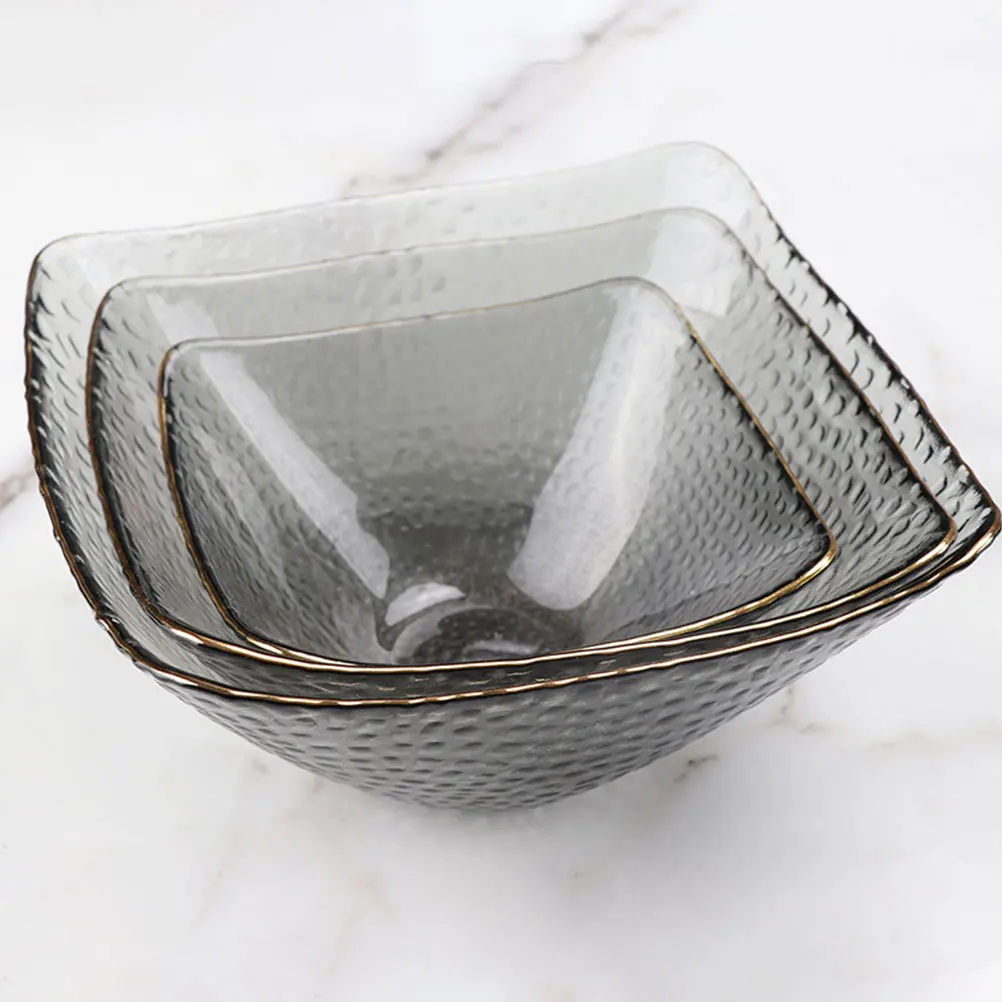 Rim Bowl Glass Square Serving Bowl for Salad Fruit Dessert Vegetable Transparent All Purpose Modern Design Bamboo
Rim Bowl Glass Square Serving Bowl for Salad Fruit Dessert Vegetable Transparent All Purpose Modern Design Bamboo