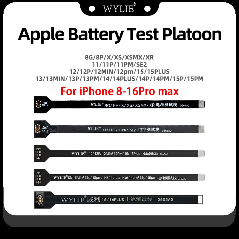 WYLIE Battery Extension Tester Flex Cable For iPhone 8-16 Pro Max Plus Battery Test Cable Mobile Phones Repair Tools sets
WYLIE Battery Extension Tester Flex Cable For iPhone 8-16 Pro Max Plus Battery Test Cable Mobile Phones Repair Tools sets