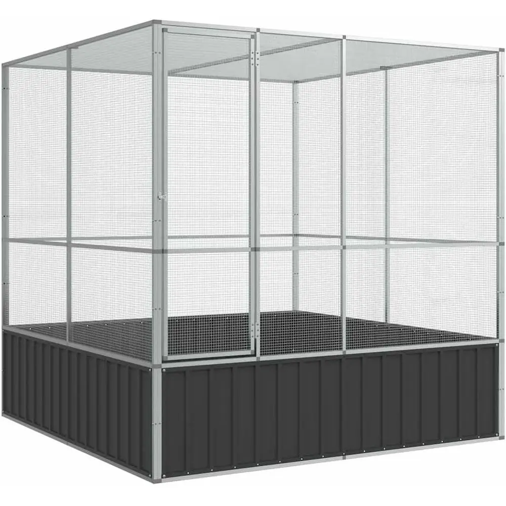 Large Lockable Outdoor Aviary for Parrots, Birds, Rabbits, and Chickens, Silver Steel Cage, 83.1x81.5x83.5
Large Lockable Outdoor Aviary for Parrots, Birds, Rabbits, and Chickens, Silver Steel Cage, 83.1x81.5x83.5