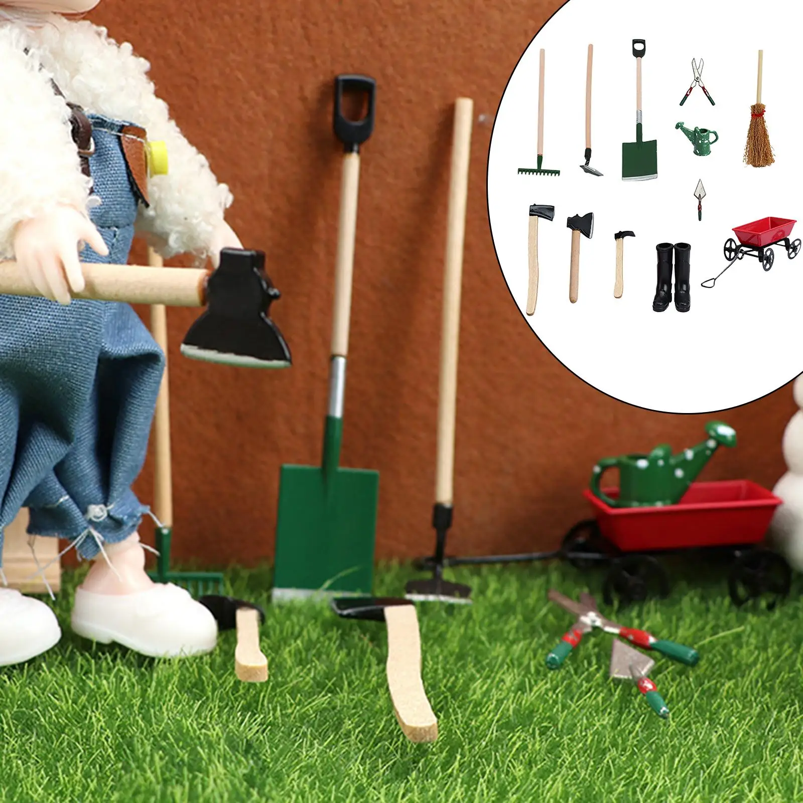 Miniature Garden Tools Pretend Toy Mini Farm Implement for Kids Children
Miniature Garden Tools Pretend Toy Mini Farm Implement for Kids Children