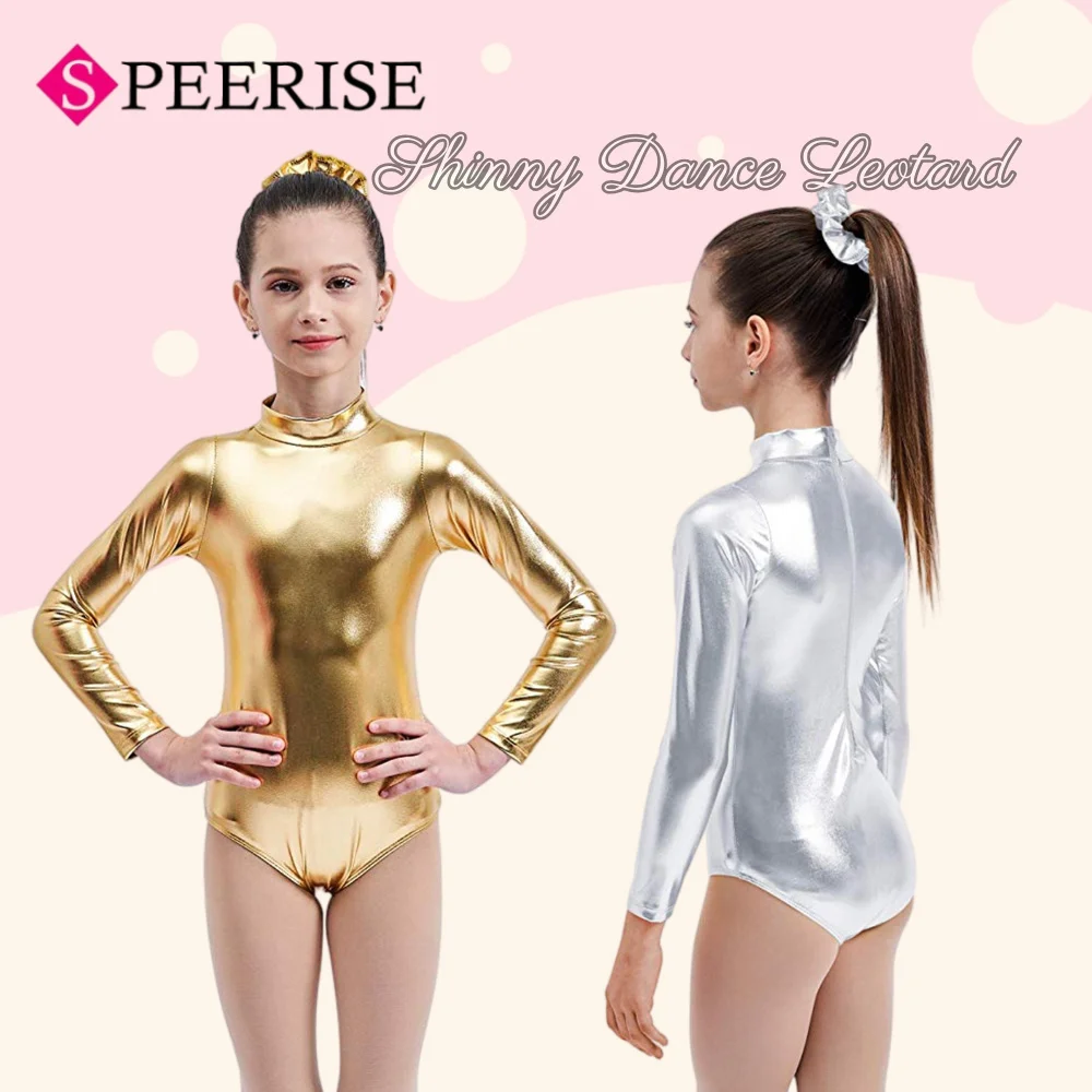 Girls Shiny Metallic Ballet Dance Leotard Long Sleeve Gymnastics Bodysuits Performance Leotards Halloween Cosplay Costumes
Girls Shiny Metallic Ballet Dance Leotard Long Sleeve Gymnastics Bodysuits Performance Leotards Halloween Cosplay Costumes