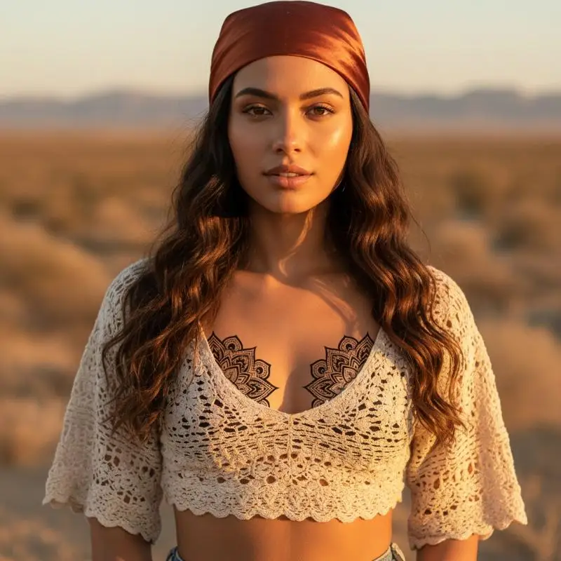 Временные сексуальные тату-наклейки на грудь для взрослых с дизайном мандалы и бабочки, 10 листов, водонепроницаемые, для праздничных мероприятий
Временные сексуальные тату-наклейки на грудь для взрослых с дизайном мандалы и бабочки, 10 листов, водонепроницаемые, для праздничных мероприятий