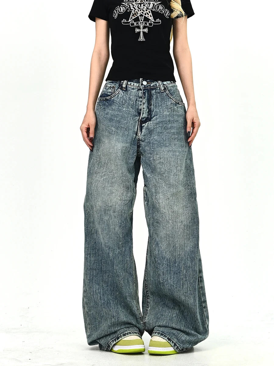 Джинсы Waed Denim женские свободного кроя в корейском стиле, уличные ретро-брюки с широкими штанинами в пол, весна 2026, новинка, молодежная одежда
Джинсы Waed Denim женские свободного кроя в корейском стиле, уличные ретро-брюки с широкими штанинами в пол, весна 2026, новинка, молодежная одежда