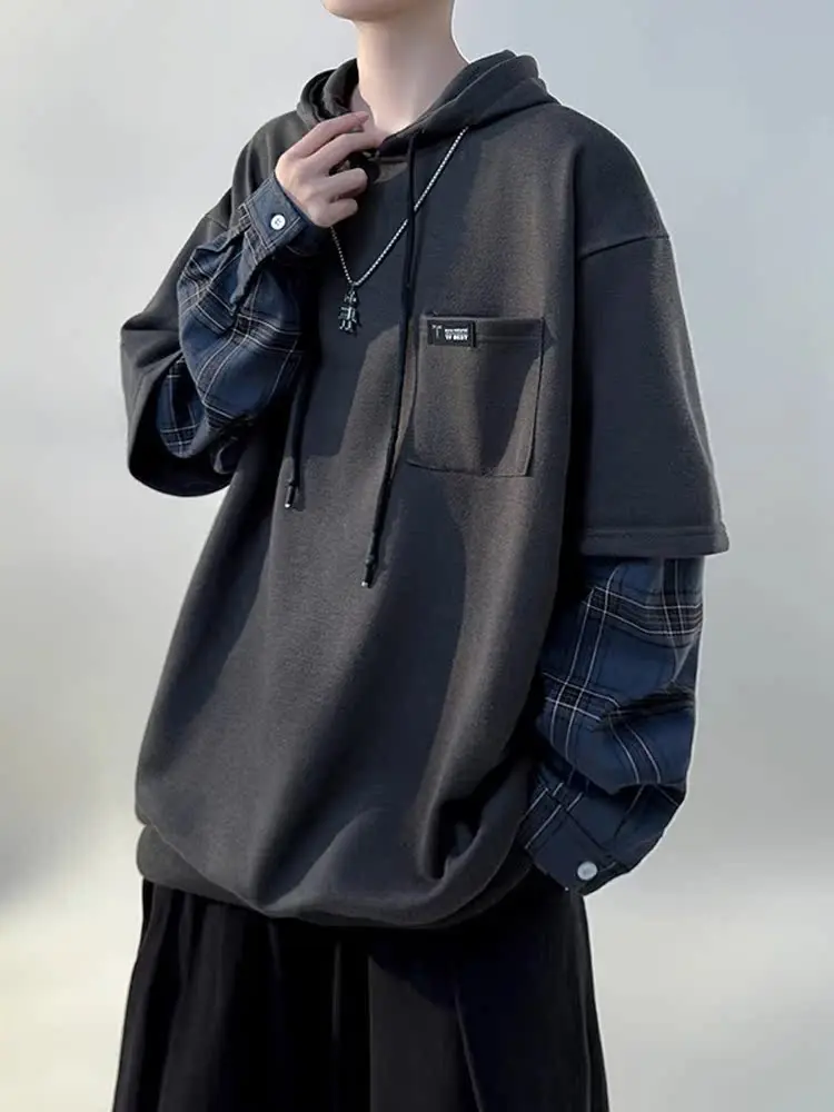 Подростковая весенне-осенняя свободная мужская толстовка с капюшоном в стиле Lazy Sle, имитация двухслойности, с эффектом прохлады, премиум-класса, в американском стиле, повседневная.
Подростковая весенне-осенняя свободная мужская толстовка с капюшоном в стиле Lazy Sle, имитация двухслойности, с эффектом прохлады, премиум-класса, в американском стиле, повседневная.