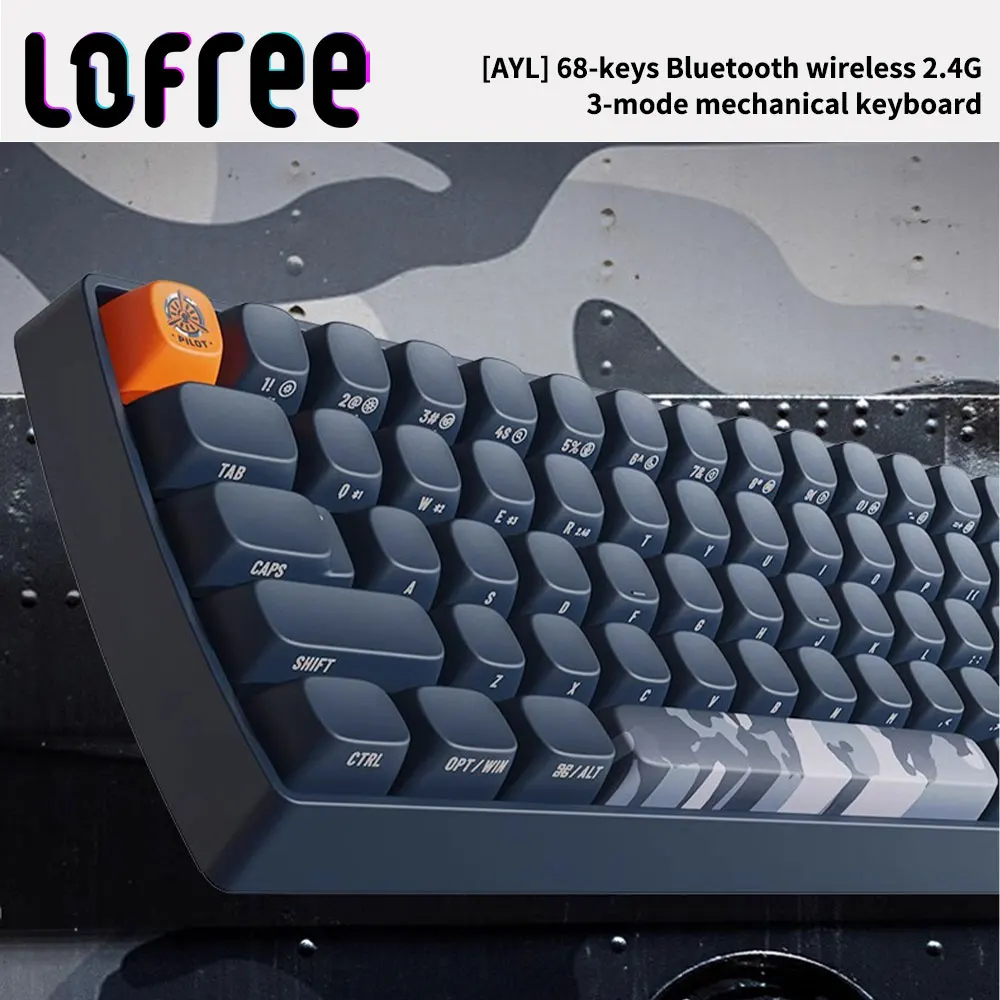 Lofree 3-Mode Wireless Keyboard 68-Key 2.4G Bluetooth-compatible Gaming Keyboard USB Recharge for PC Laptop Mechanical Keyboard
Lofree 3-Mode Wireless Keyboard 68-Key 2.4G Bluetooth-compatible Gaming Keyboard USB Recharge for PC Laptop Mechanical Keyboard