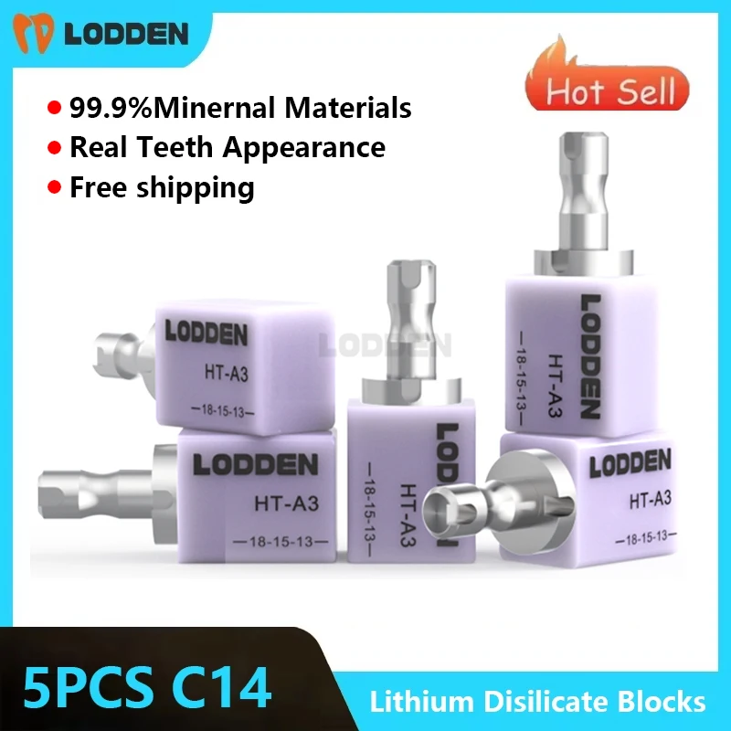 LODDEN 5PCS Glass Ceramic Blocks Lithium Disilicate C14 Cerec Blocks Dental Materials Sirona Cerec CAD/CAM for Dental Lab
LODDEN 5PCS Glass Ceramic Blocks Lithium Disilicate C14 Cerec Blocks Dental Materials Sirona Cerec CAD/CAM for Dental Lab