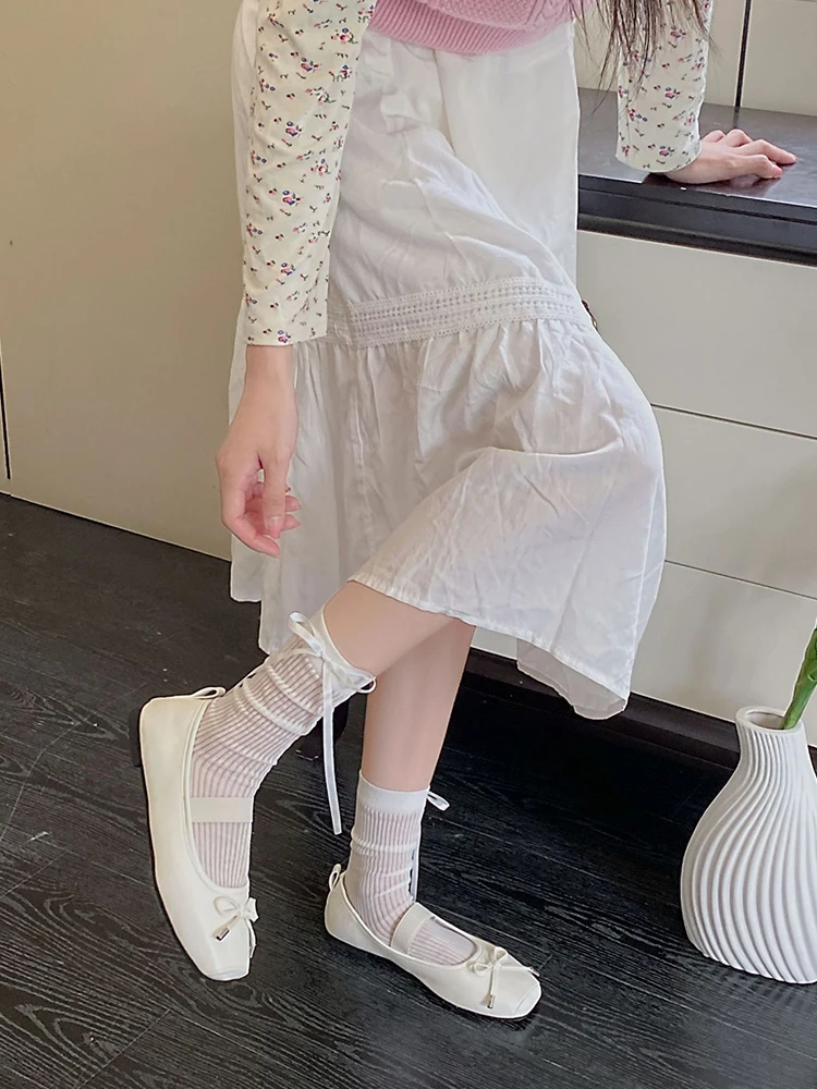 Ballet Sle Women's Sos JK Lolita Ankle Length Breathable with Ribbon Bowknot Pure Desire Miu Me Transparent Cotton
Ballet Sle Women's Sos JK Lolita Ankle Length Breathable with Ribbon Bowknot Pure Desire Miu Me Transparent Cotton