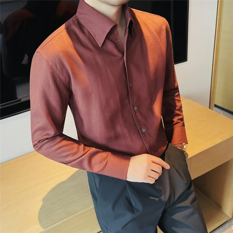 Summer Solid Color V-neck Business Dress Shirt for Men 100% Lyocell Breathable Thin Long Sleeved Casual Social Uniform Shirts
Summer Solid Color V-neck Business Dress Shirt for Men 100% Lyocell Breathable Thin Long Sleeved Casual Social Uniform Shirts