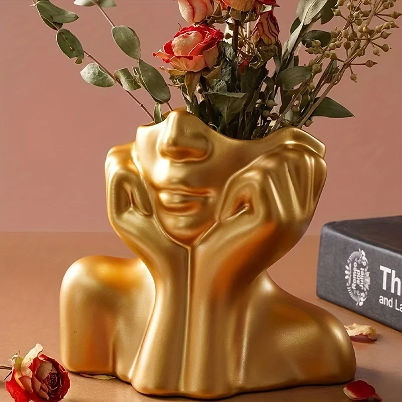 Charming Face Vase Nordic Style Flower Vase Can Add Water Three Colors Resin Material
Charming Face Vase Nordic Style Flower Vase Can Add Water Three Colors Resin Material