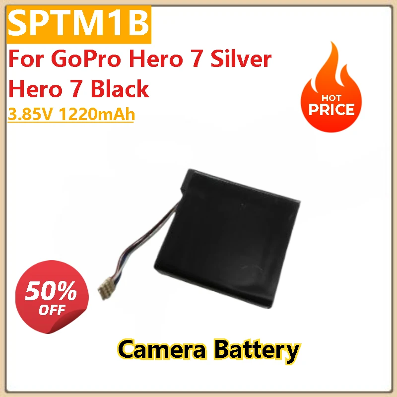 100% New High Quality 3.85V 1220mAh Camera Battery SPTM1B for GoPro Hero 7 Silver, Hero 7 Black
100% New High Quality 3.85V 1220mAh Camera Battery SPTM1B for GoPro Hero 7 Silver, Hero 7 Black