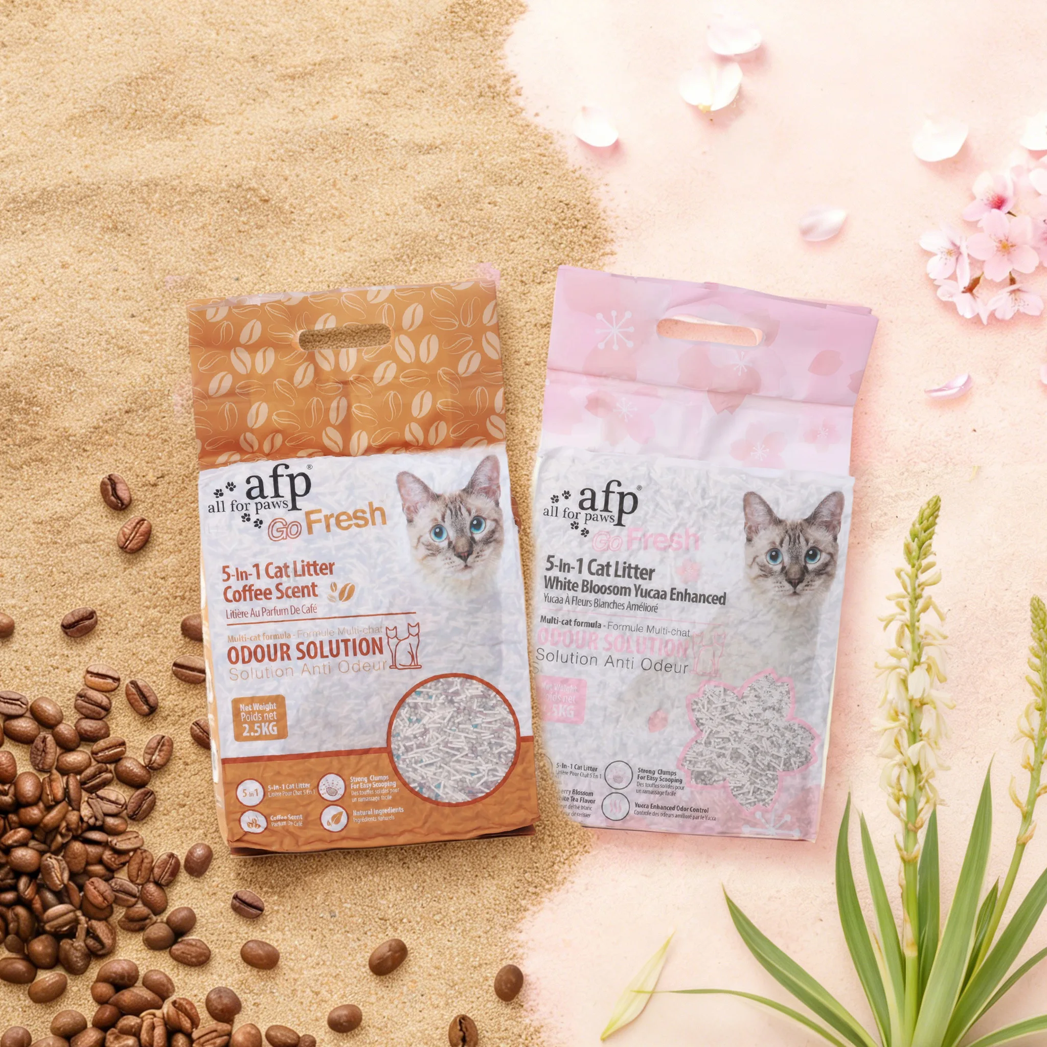 All For Paws Tofu Cat Litter White Blossom Yucca Enhanced and Coffee Scent 5-in-1 Mixed Tofu Cat Litter Flushable Low Dust Rapid Clumping Odor Control
All For Paws Tofu Cat Litter White Blossom Yucca Enhanced and Coffee Scent 5-in-1 Mixed Tofu Cat Litter Flushable Low Dust Rapid Clumping Odor Control