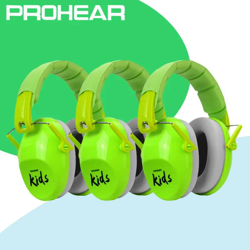 PROHEAR 3Pcs Green Kids Earmuffs 25dB Passive Noise Reduction Ear Protection Cute Cartoon Hearing Protectors for Autism Children
PROHEAR 3Pcs Green Kids Earmuffs 25dB Passive Noise Reduction Ear Protection Cute Cartoon Hearing Protectors for Autism Children