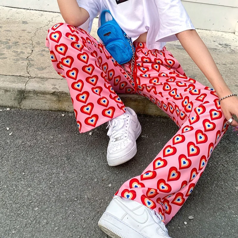 2023 Fashion Spring and Summer Heart-shaped Print High Waist Drawstring Loose and Thin Drape Wide-leg Pants Trousers Thin Women
2023 Fashion Spring and Summer Heart-shaped Print High Waist Drawstring Loose and Thin Drape Wide-leg Pants Trousers Thin Women