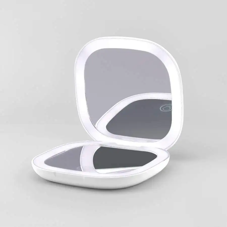 Mini LED Makeup Mirror With Lights And Magnification Portable Compact Travel Double Sided Cosmetic Mirror
Mini LED Makeup Mirror With Lights And Magnification Portable Compact Travel Double Sided Cosmetic Mirror