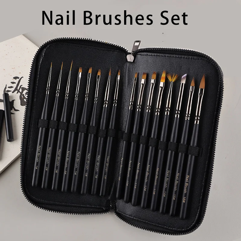 EVAL 16PCS Nail Art Brushes Set Nylon Hair Nail Brush Acrylic UV Gel Brush Nail Liner Painting Drawing Brush Manicure Brush
EVAL 16PCS Nail Art Brushes Set Nylon Hair Nail Brush Acrylic UV Gel Brush Nail Liner Painting Drawing Brush Manicure Brush