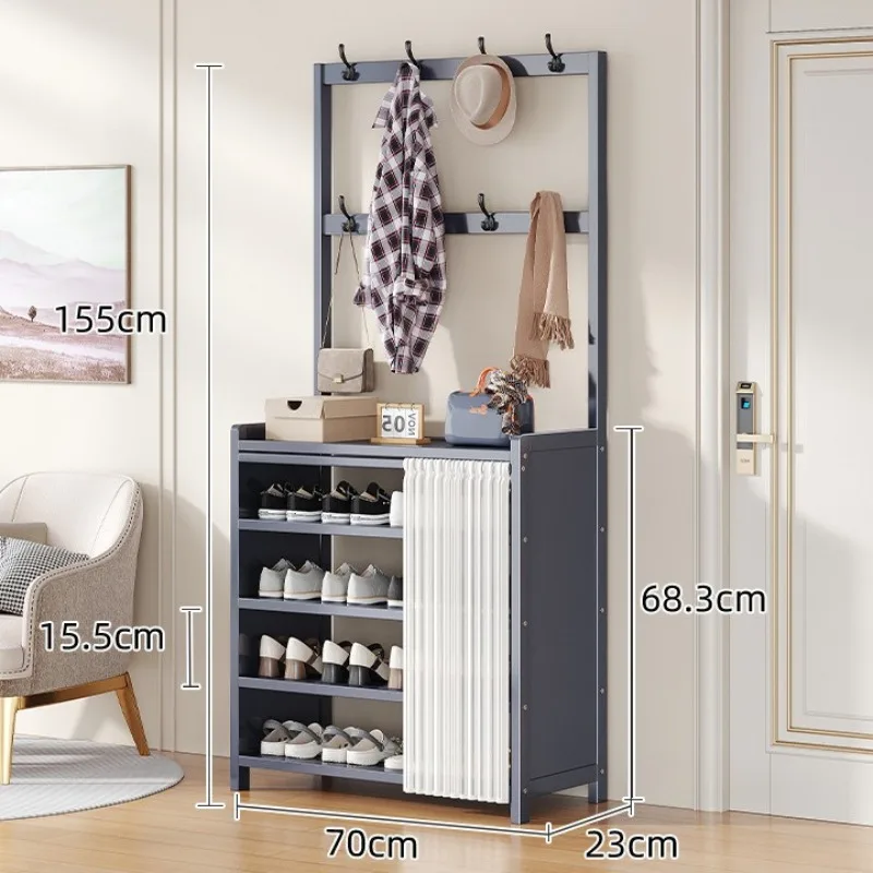 Modern Floor-to-ceiling coat rack in the foyer Hanging rack Multi-layer door Nanzhu shoe rack integrated
Modern Floor-to-ceiling coat rack in the foyer Hanging rack Multi-layer door Nanzhu shoe rack integrated