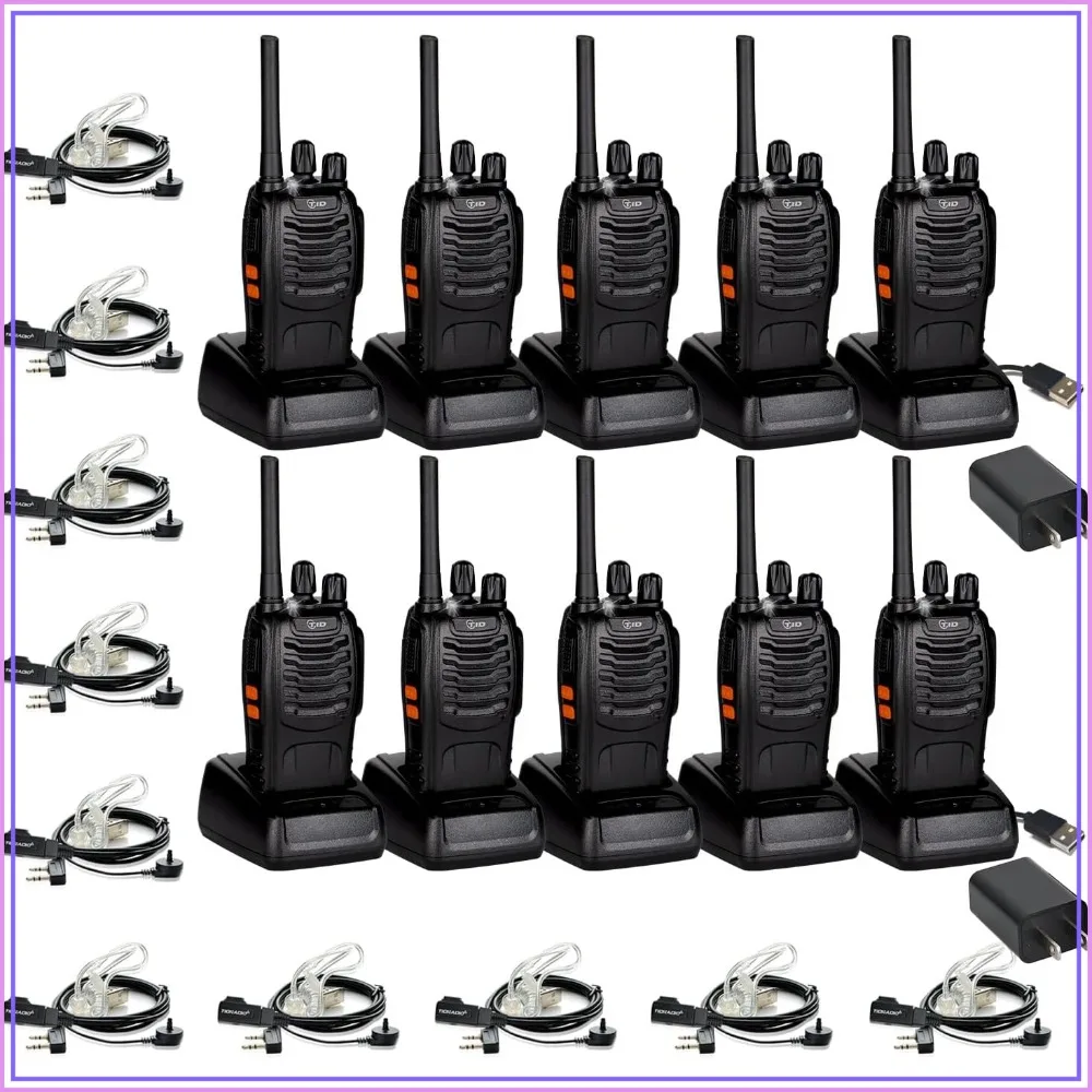 Long Range Walkie Talkies with Acoustic Tube Headset, Rechargeable Two Way Radios, Frequency Copy, 16CH, Flashlight, VOX, for Adults Business Family (10 Pack)
Long Range Walkie Talkies with Acoustic Tube Headset, Rechargeable Two Way Radios, Frequency Copy, 16CH, Flashlight, VOX, for Adults Business Family (10 Pack)