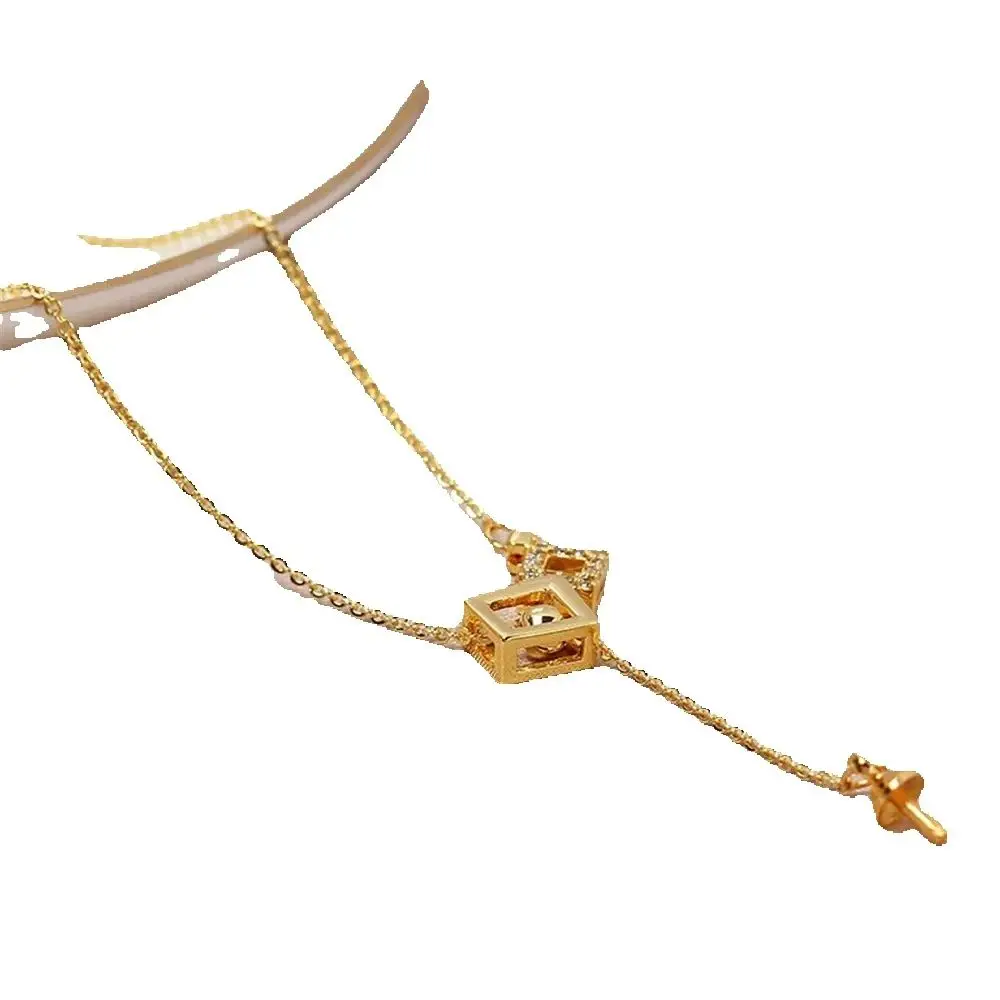 18K Gold Plated Pearl Chain Set, DIY Jewelry Making Supplies, Blank Pendant Bases for Handmade Accessories, No Pearl
18K Gold Plated Pearl Chain Set, DIY Jewelry Making Supplies, Blank Pendant Bases for Handmade Accessories, No Pearl