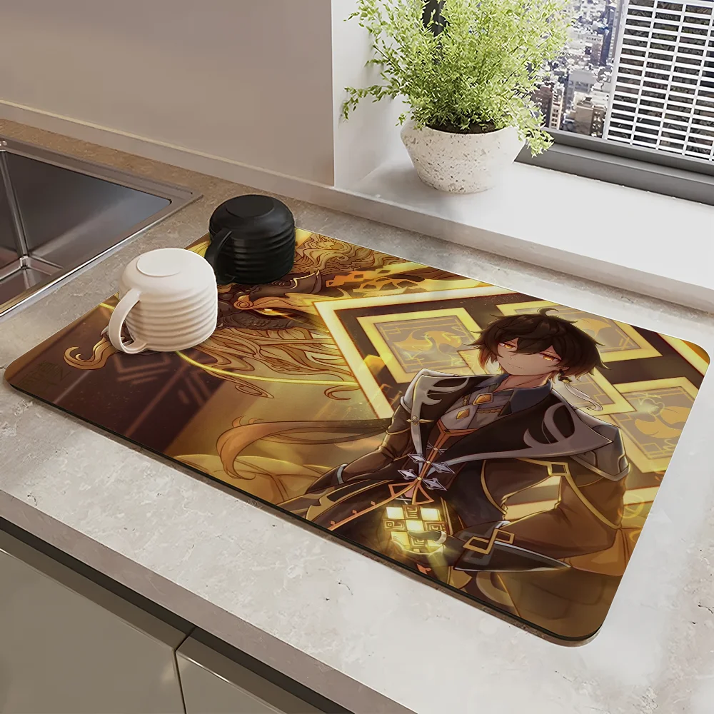 Zhongli Genshin Impact Draining Pad Drying Mat For Kitchen Bar Coffee Dishes Rubber Quick Drying Water Absorbent Anti-slip Mat
Zhongli Genshin Impact Draining Pad Drying Mat For Kitchen Bar Coffee Dishes Rubber Quick Drying Water Absorbent Anti-slip Mat