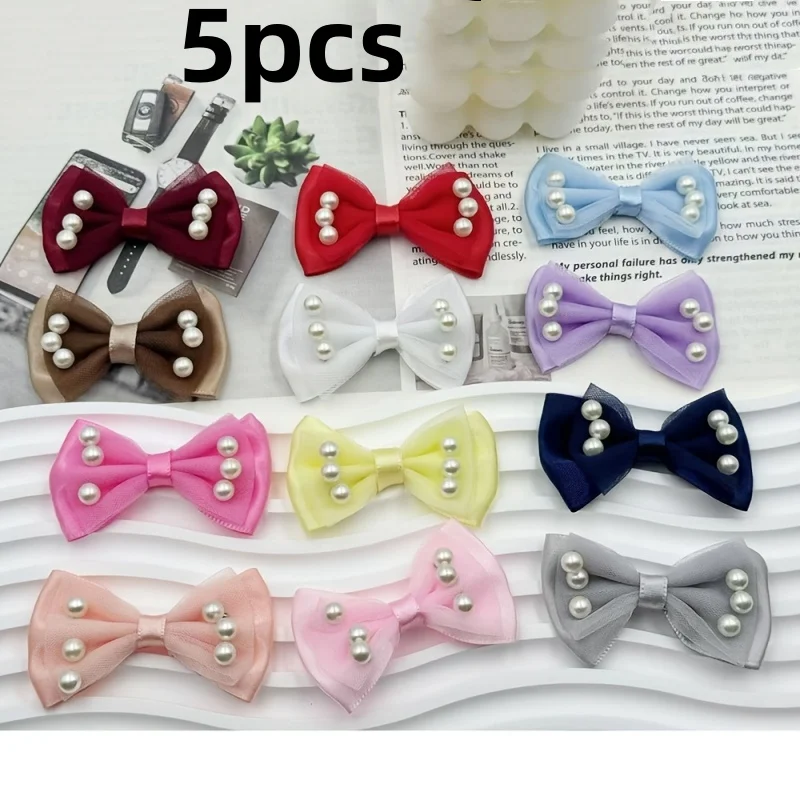 5 pieces of pearl satin bow accessories, DIY hair accessories, clothing, shoes, socks, phone cases, clothing accessories.
5 pieces of pearl satin bow accessories, DIY hair accessories, clothing, shoes, socks, phone cases, clothing accessories.