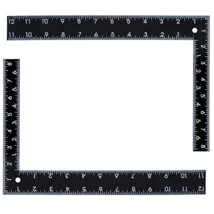 Carpenter Square Ruler, 2 Pcs 12 Inch x 8 Inch Stainless Steel Right Angle L Shape Ruler for Framing Tools 2
Carpenter Square Ruler, 2 Pcs 12 Inch x 8 Inch Stainless Steel Right Angle L Shape Ruler for Framing Tools 2