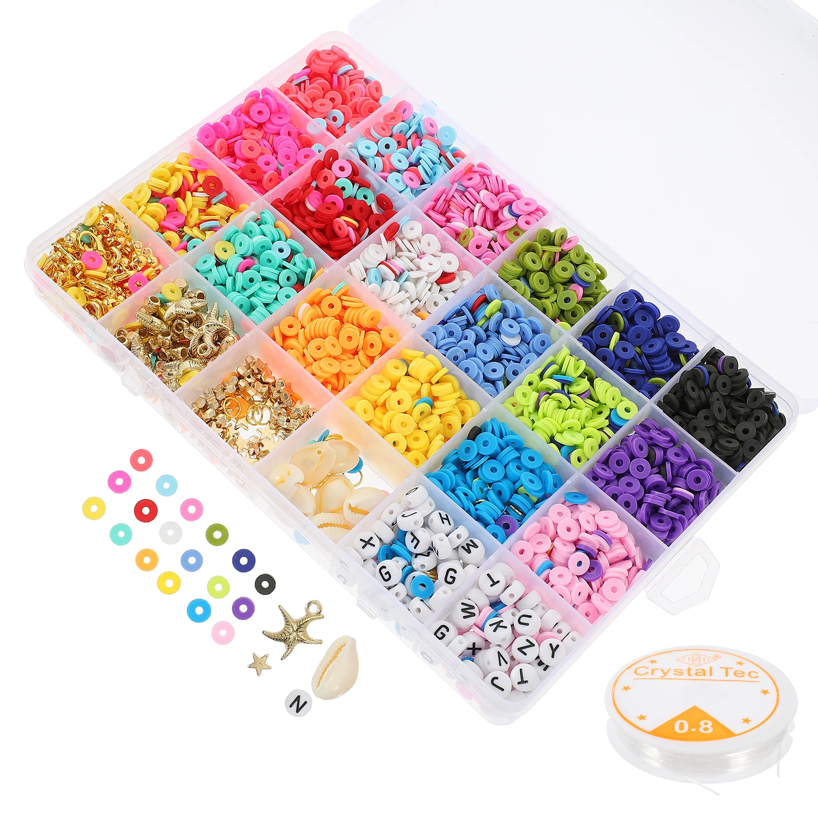 1 set Colored Round Clay Beads Set 6MM Flat Beads for DIY Bracelet Necklace Craft Making Jewelry Accessories Gifts
1 set Colored Round Clay Beads Set 6MM Flat Beads for DIY Bracelet Necklace Craft Making Jewelry Accessories Gifts
