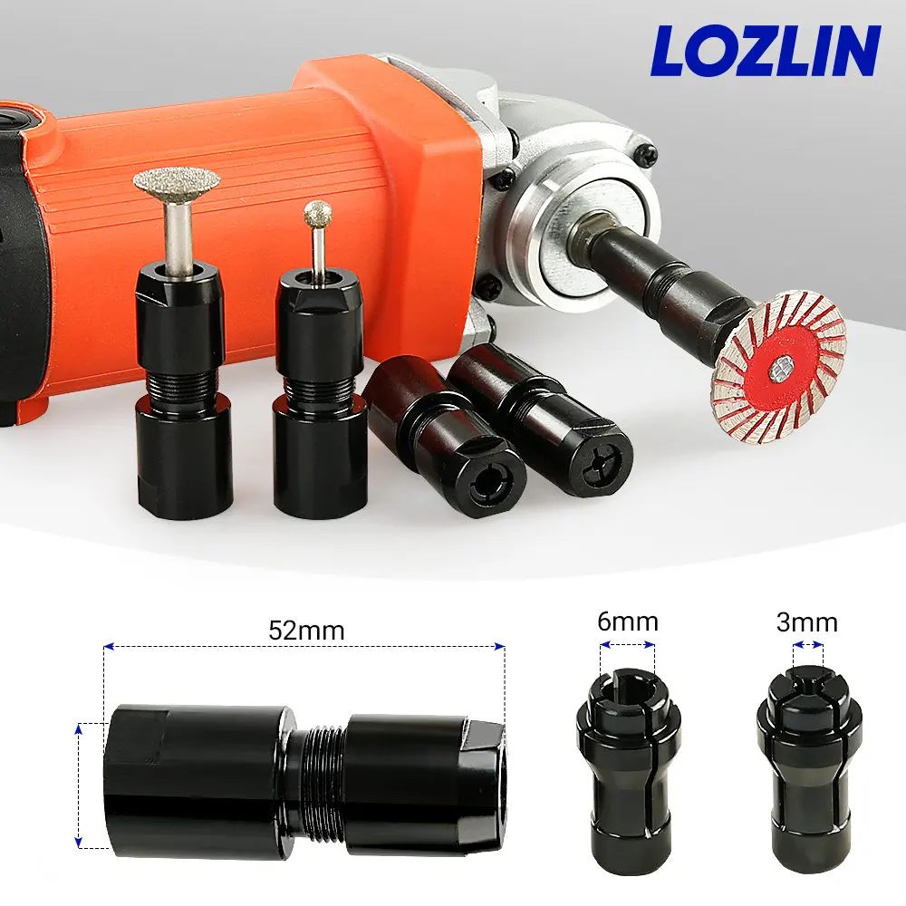 LOZLIN 3/6mm M10 5/8-11 Thread Angle Grinder Adapter Convert 100-Type Grinder to Straight Chuck for Grinding Polishing Cutting
LOZLIN 3/6mm M10 5/8-11 Thread Angle Grinder Adapter Convert 100-Type Grinder to Straight Chuck for Grinding Polishing Cutting