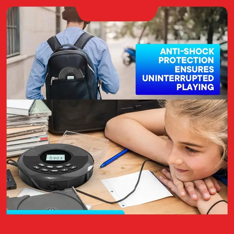 Портативный Bluetooth CD-плеер, перезаряжаемый Discman с двумя динамиками и наушниками, CD-плеер Walkman, Mp3-плеер
Портативный Bluetooth CD-плеер, перезаряжаемый Discman с двумя динамиками и наушниками, CD-плеер Walkman, Mp3-плеер
