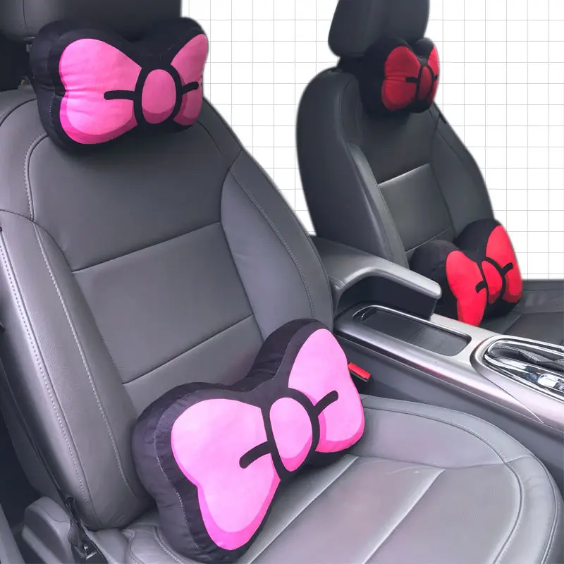 Disney Minnie Bow Car Neck Pillow Short Plush Cushion Kawaii Pink Waist Support Women's Car Interior Decoration Gift
Disney Minnie Bow Car Neck Pillow Short Plush Cushion Kawaii Pink Waist Support Women's Car Interior Decoration Gift