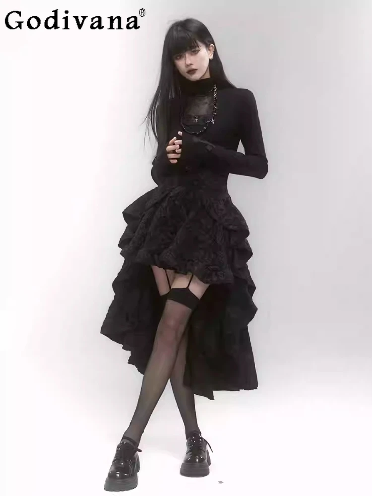 Персонализированная юбка для девушки в стиле панк на день рождения, сексуальная, асимметричная, черная, модная, с высокой талией, А-силуэт, омолаживающая, уличная, с шлейфом
Персонализированная юбка для девушки в стиле панк на день рождения, сексуальная, асимметричная, черная, модная, с высокой талией, А-силуэт, омолаживающая, уличная, с шлейфом