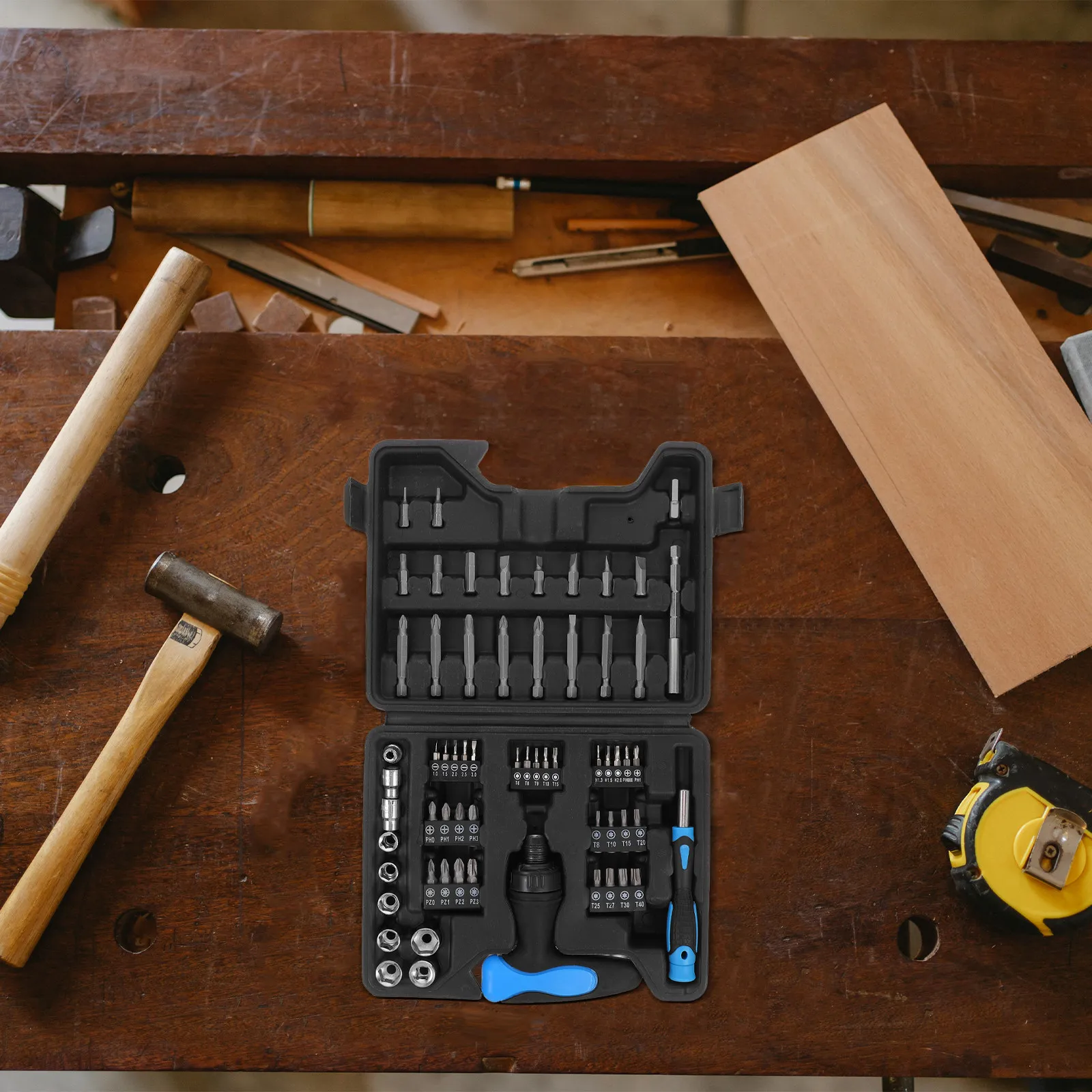 63Pcs Ratcheting Screwdriver Bit Socket Set Multi-Function Portable Home Repair Tool Kit for Flathead Hex Socket
63Pcs Ratcheting Screwdriver Bit Socket Set Multi-Function Portable Home Repair Tool Kit for Flathead Hex Socket