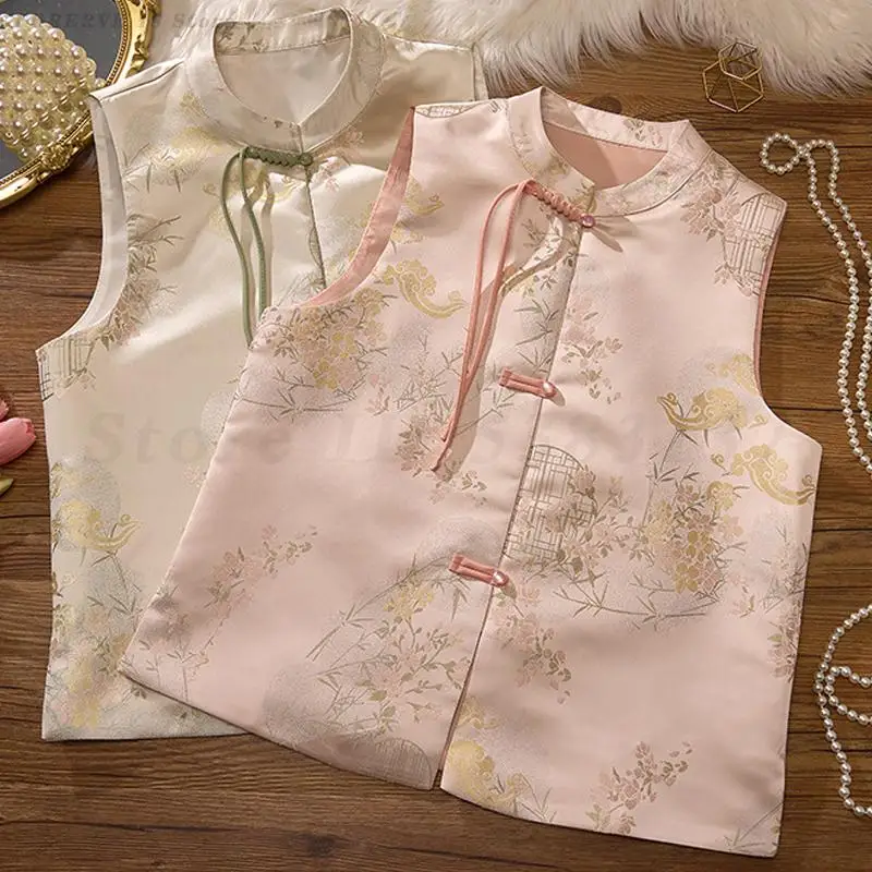 Винтажный жилет Cheongsam на пуговицах в китайском стиле, топы без рукавов, женская куртка Hanfu с цветочным принтом, женский повседневный жилет XL-4XL
Винтажный жилет Cheongsam на пуговицах в китайском стиле, топы без рукавов, женская куртка Hanfu с цветочным принтом, женский повседневный жилет XL-4XL