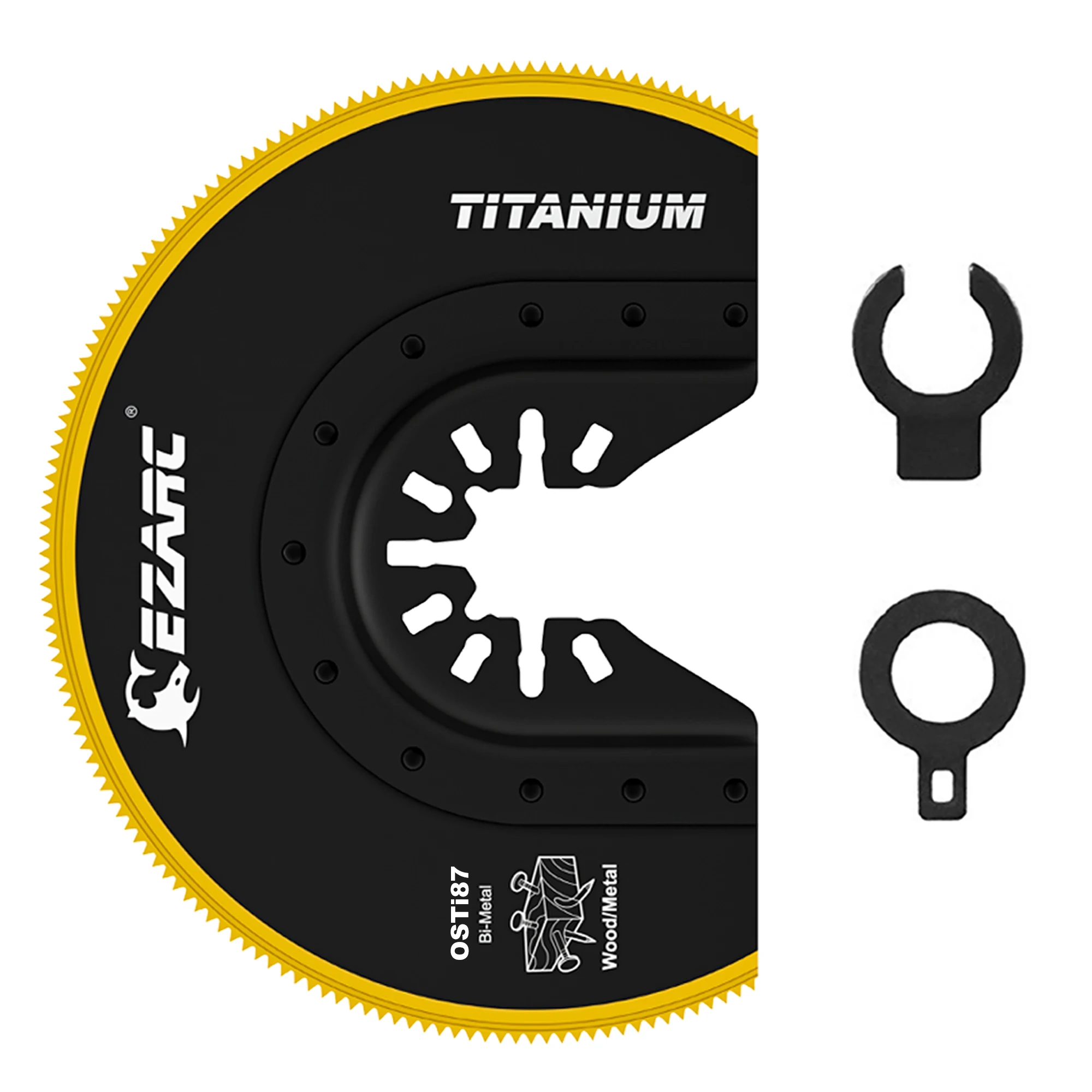 EZARC Titanium Oscillating Saw Blades Semi Circle Universual Flush Cut Oscillating Blades for Wood Metal Nails Screws Cutting
EZARC Titanium Oscillating Saw Blades Semi Circle Universual Flush Cut Oscillating Blades for Wood Metal Nails Screws Cutting
