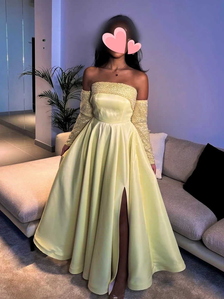 Oisslec Dress Elegant Vintage Sweet Yellow Lace Satin Strapless New Customize Formal Occasion Prom Dress Evening Party Gowns
Oisslec Dress Elegant Vintage Sweet Yellow Lace Satin Strapless New Customize Formal Occasion Prom Dress Evening Party Gowns