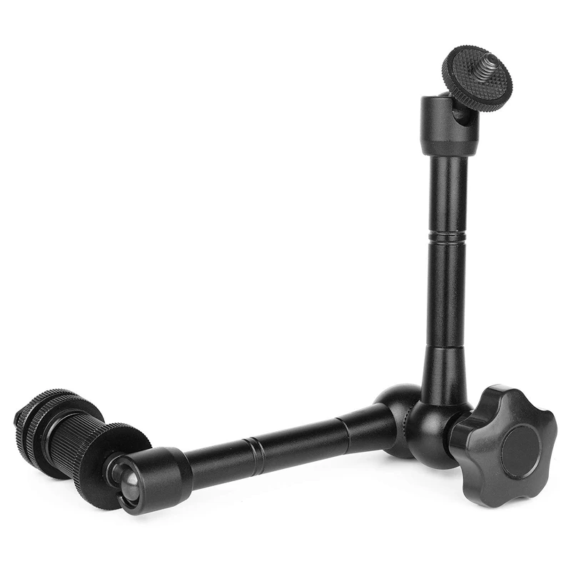 Magic Arm 11 Inch Articulating Arm Magic Friction With Hot Shoe Mount & 1/4 Inch Tripod Screw For DSLR Camera Monitor LED LCD Li
Magic Arm 11 Inch Articulating Arm Magic Friction With Hot Shoe Mount & 1/4 Inch Tripod Screw For DSLR Camera Monitor LED LCD Li