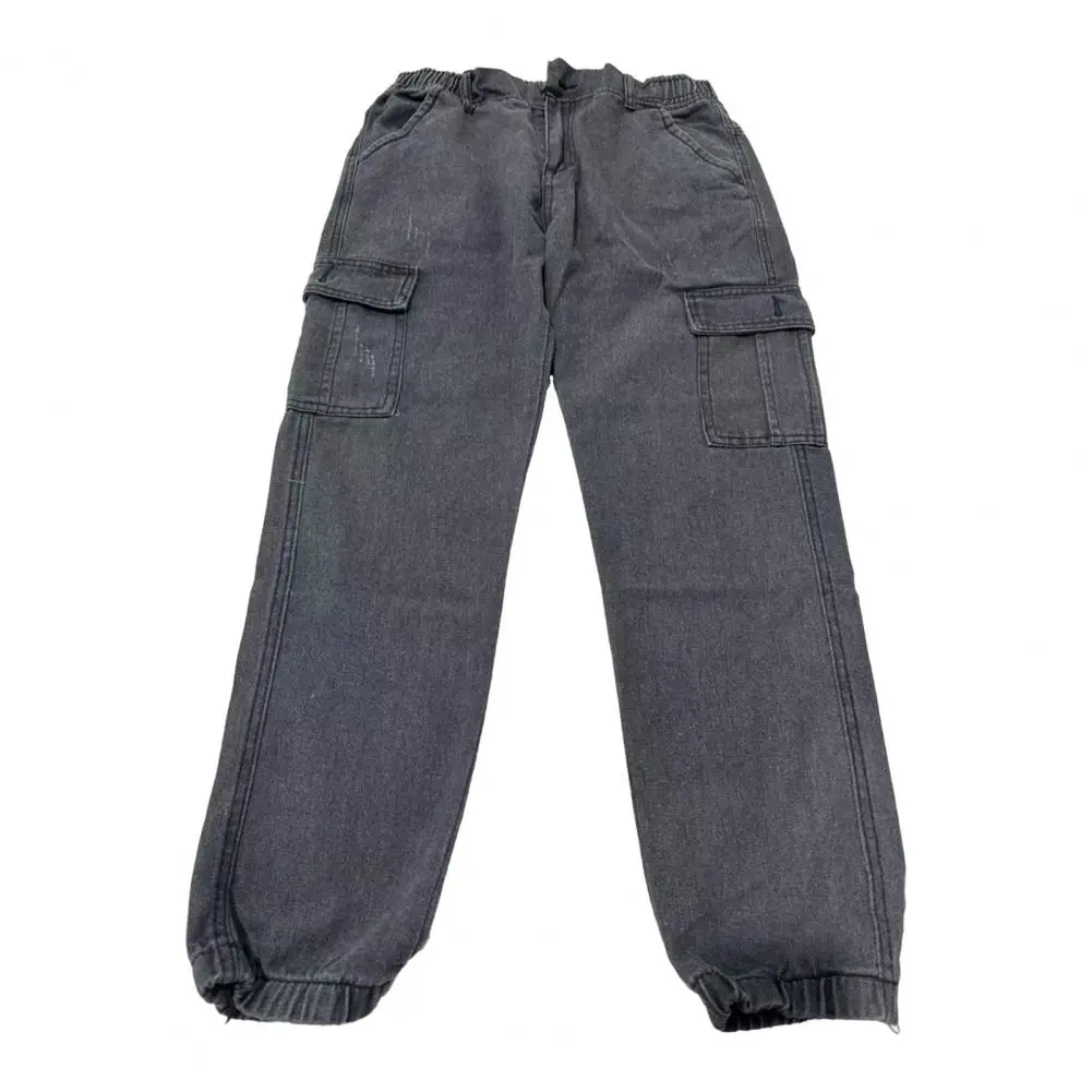 Men Cargo Pants Solid Color Trousers Retro Style Men's Cargo Pants with Multiple Pockets Elastic Waistband for Comfortable
Men Cargo Pants Solid Color Trousers Retro Style Men's Cargo Pants with Multiple Pockets Elastic Waistband for Comfortable