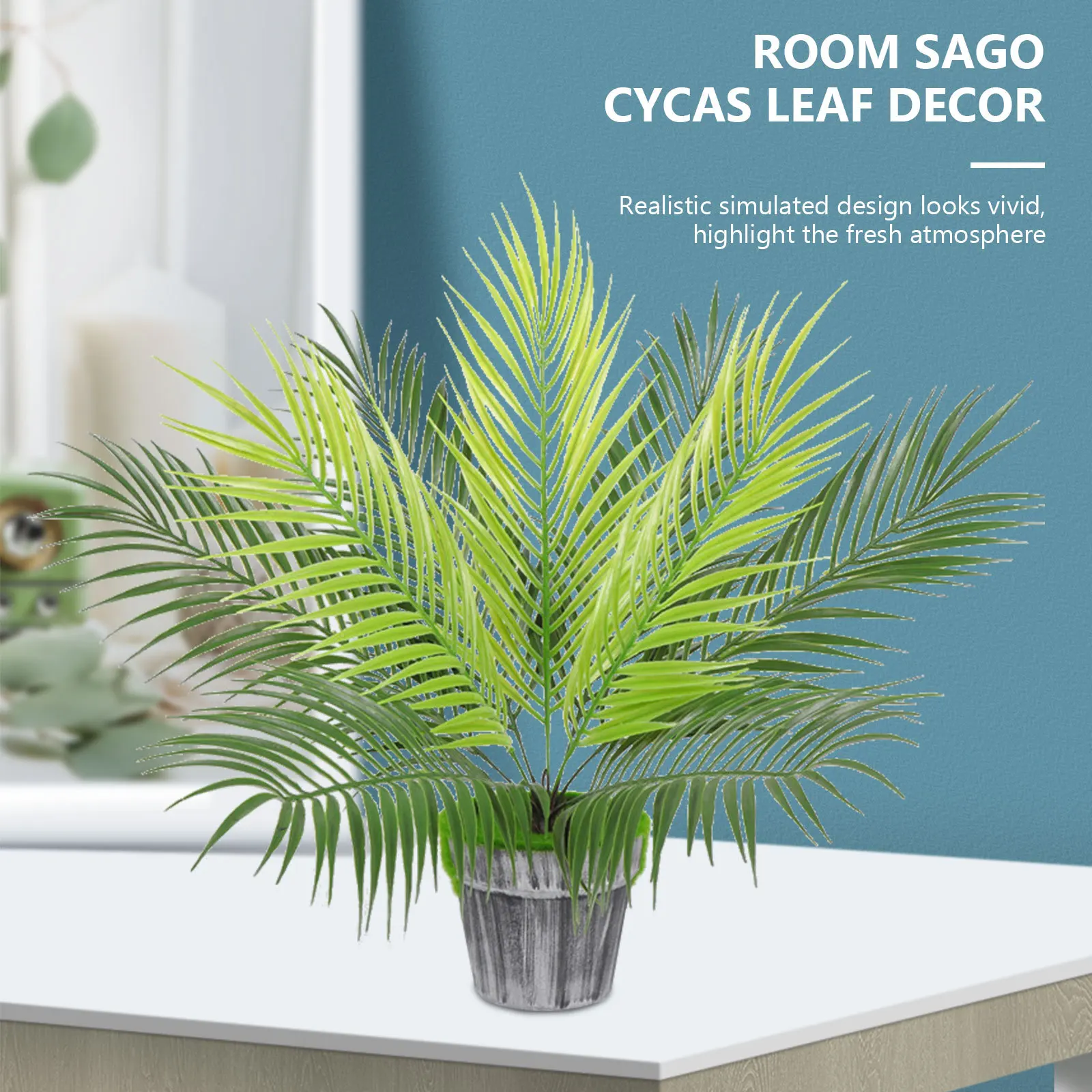 2Pcs Plastic Sago Cycas Leaf Detailed Artificial Plants Decorative Home Garden Party Room Ornament Accent 
2Pcs Plastic Sago Cycas Leaf Detailed Artificial Plants Decorative Home Garden Party Room Ornament Accent
