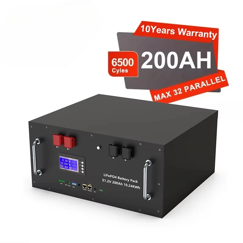 51.2V 100Ah 120Ah 200Ah 6500+ Cycles Solar Inverter Lithium Home Energy Storage Battery 48V LiFePO4 Battery
51.2V 100Ah 120Ah 200Ah 6500+ Cycles Solar Inverter Lithium Home Energy Storage Battery 48V LiFePO4 Battery