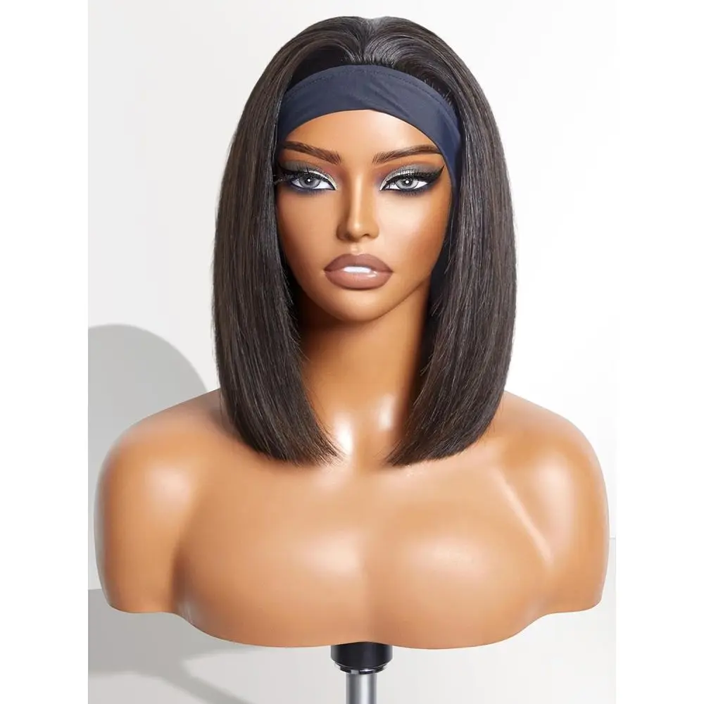 12-Прямой парик боб с повязкой на голову, человеческие волосы, без кружева, легко носить для начинающих
12-Прямой парик боб с повязкой на голову, человеческие волосы, без кружева, легко носить для начинающих